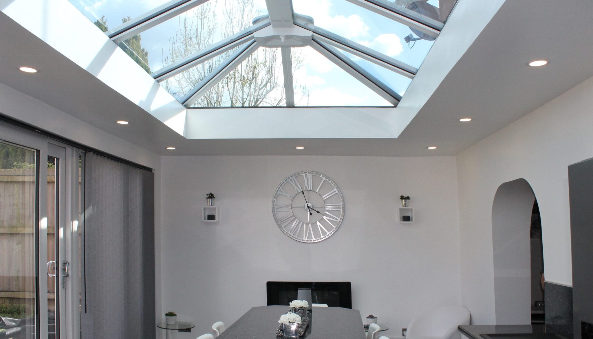LEKA warm roof conservatory fitted by Daimant in Caerphilly